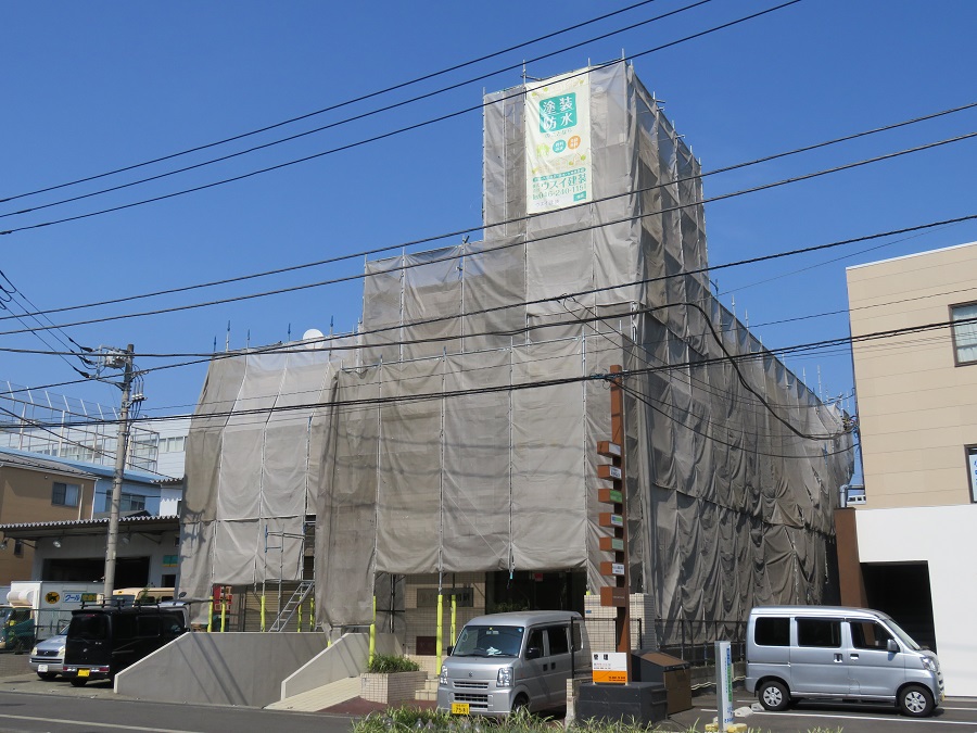 大規模修繕工事　外壁　タイル薬品洗浄　シーリング交換　神奈川県海老名市